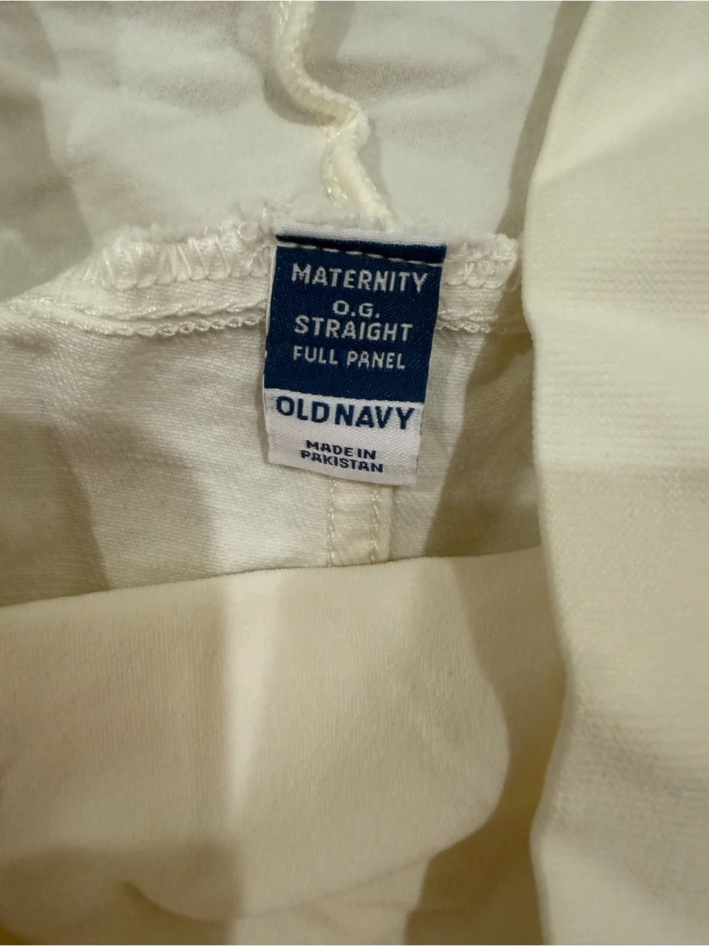 Old Navy Cream Maternity Jean Shorts